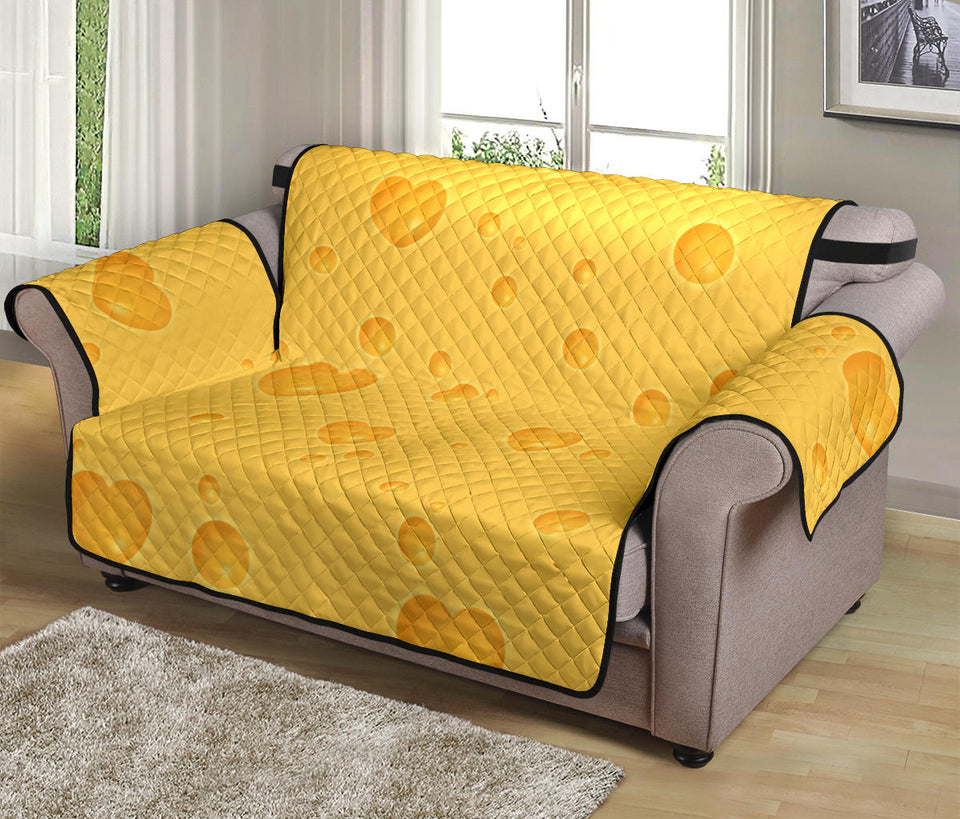 Cheese Heart Texture Pattern Loveseat Couch Cover Protector