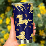 Unicorn Gold Pattern Tumbler