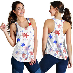 USA Star Pattern Women Racerback Tank Top