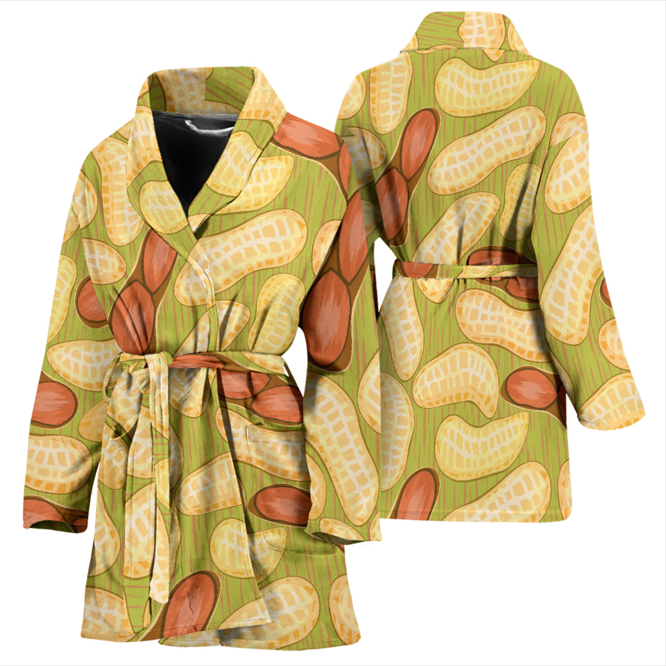 Peanut Pattern Theme Women Bathrobe