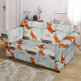 Swimming Fish Otter Pattern Loveseat Couch Slipcover