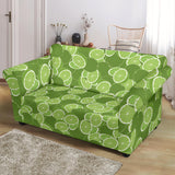 Lime Pattern Background Loveseat Couch Slipcover