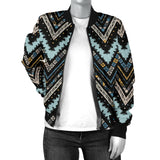 Zigzag Chevron African Afro Dashiki Adinkra Kente Women Bomber Jacket