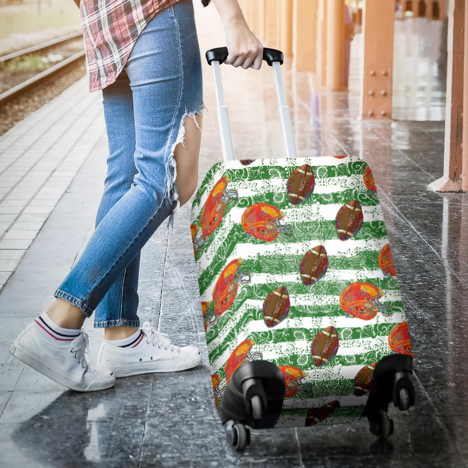 American Football Ball Helmet Pattern Luggage Covers