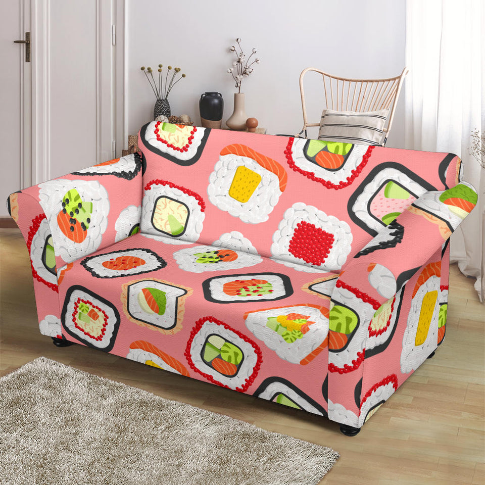 Sushi Roll Pattern Loveseat Couch Slipcover