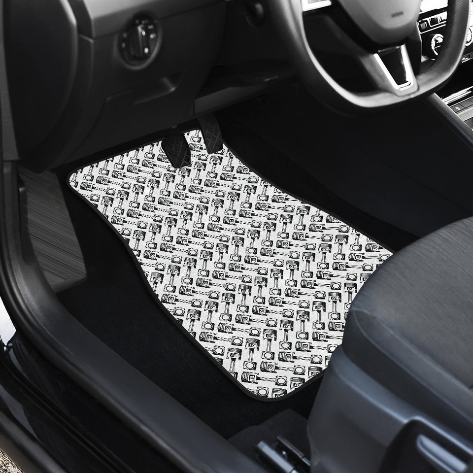 Engine Piston Pattern Print Design 03 Front Car Mats