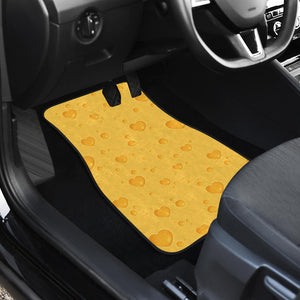 Cheese Heart Texture Pattern Front Car Mats