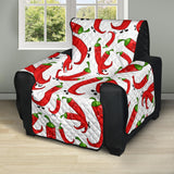 Red Chili Pattern Recliner Cover Protector