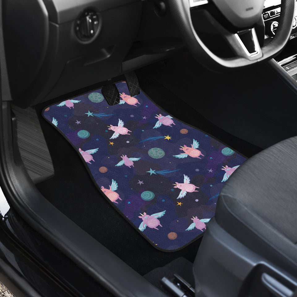 Pig Pattern Print Design 05 Front and Back Car Mats