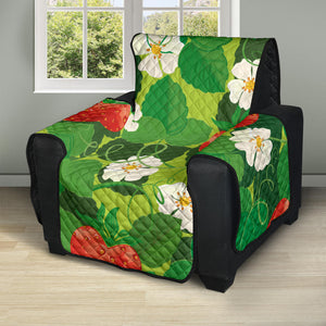 Strawberry Leaves Pattern Recliner Cover Protector