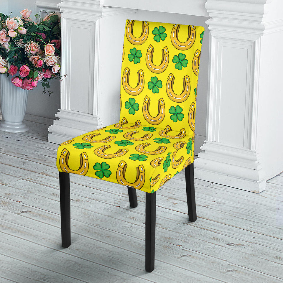 Horseshoes Pattern Print Design 01 Dining Chair Slipcover