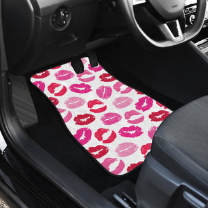 Lips Pattern Print Design 05 Front and Back Car Mats