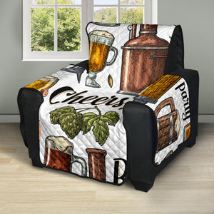 Beer Cheer Pattern Recliner Cover Protector