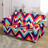 Zigzag Chevron Pattern Background Loveseat Couch Slipcover