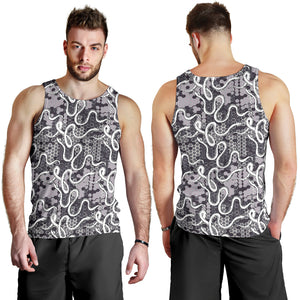 Snake Gray Pattern Men Tank Top