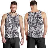 Snake Gray Pattern Men Tank Top