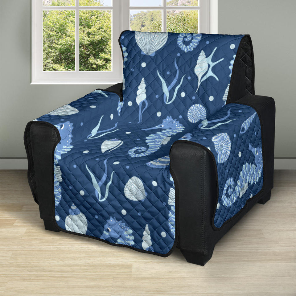 Seahorse Shell Pattern Recliner Cover Protector