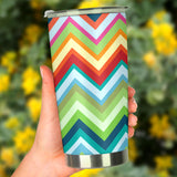 Rainbow Zigzag Chavron Pattern Tumbler