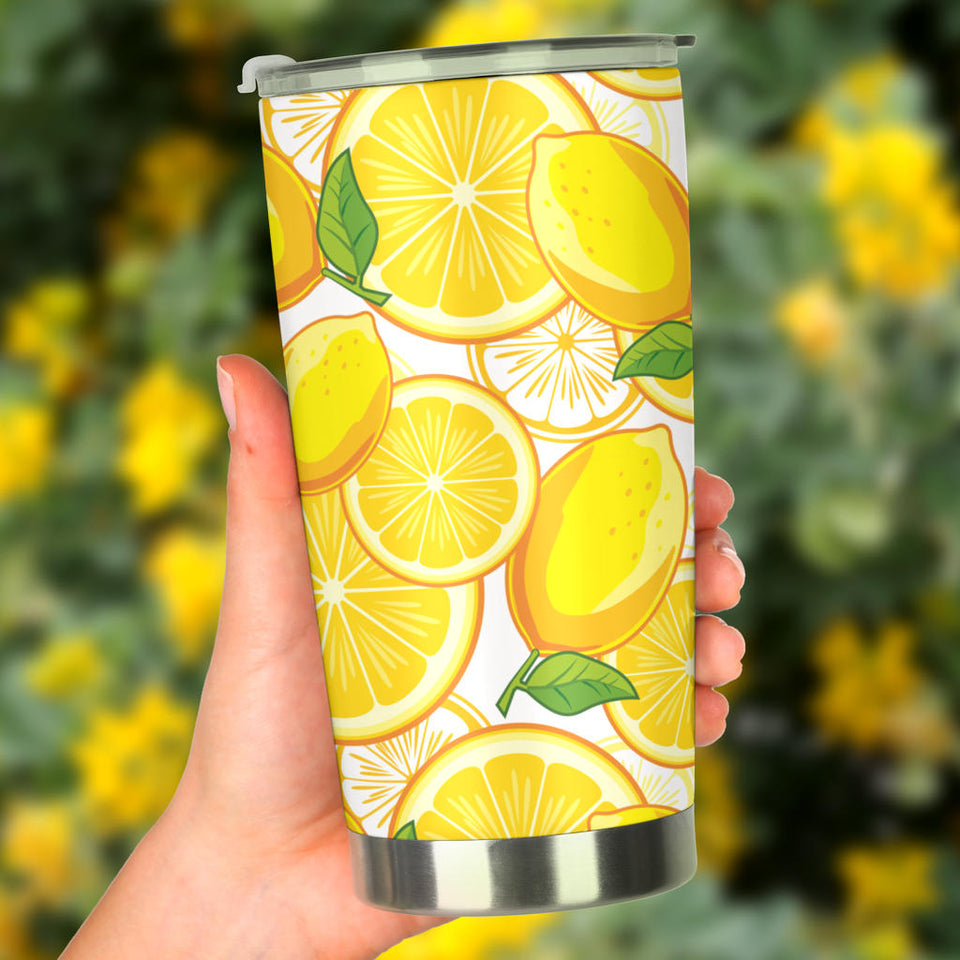 Lemon Pattern Background Tumbler