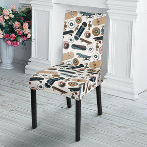 Skate Board Pattern Print Design 01 Dining Chair Slipcover