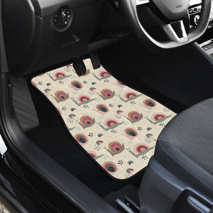 Snail Pattern Print Design 04 Front and Back Car Mats