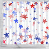 USA Star Pattern Shower Curtain Fulfilled In US