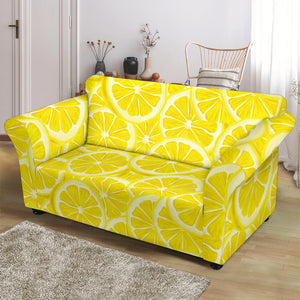 Sliced Lemon Pattern Loveseat Couch Slipcover