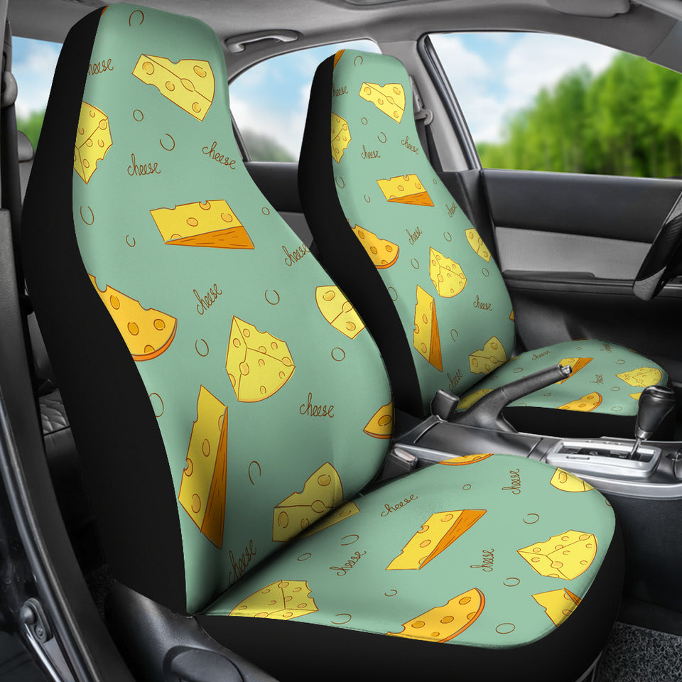 Cheese Pattern Background Universal Fit Car Seat Covers