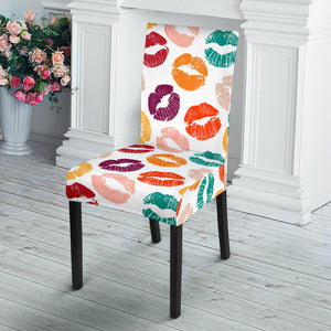 Lips Pattern Print Design 03 Dining Chair Slipcover