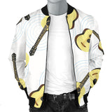 Classic Guitar Pattern Men Bomber Jacket