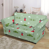 Windmill Green Pattern Loveseat Couch Slipcover