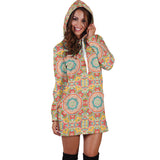 Indian Theme Pattern Women Hoodie Dress