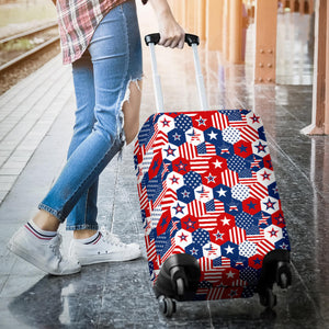 USA Star Hexagon Pattern Luggage Covers