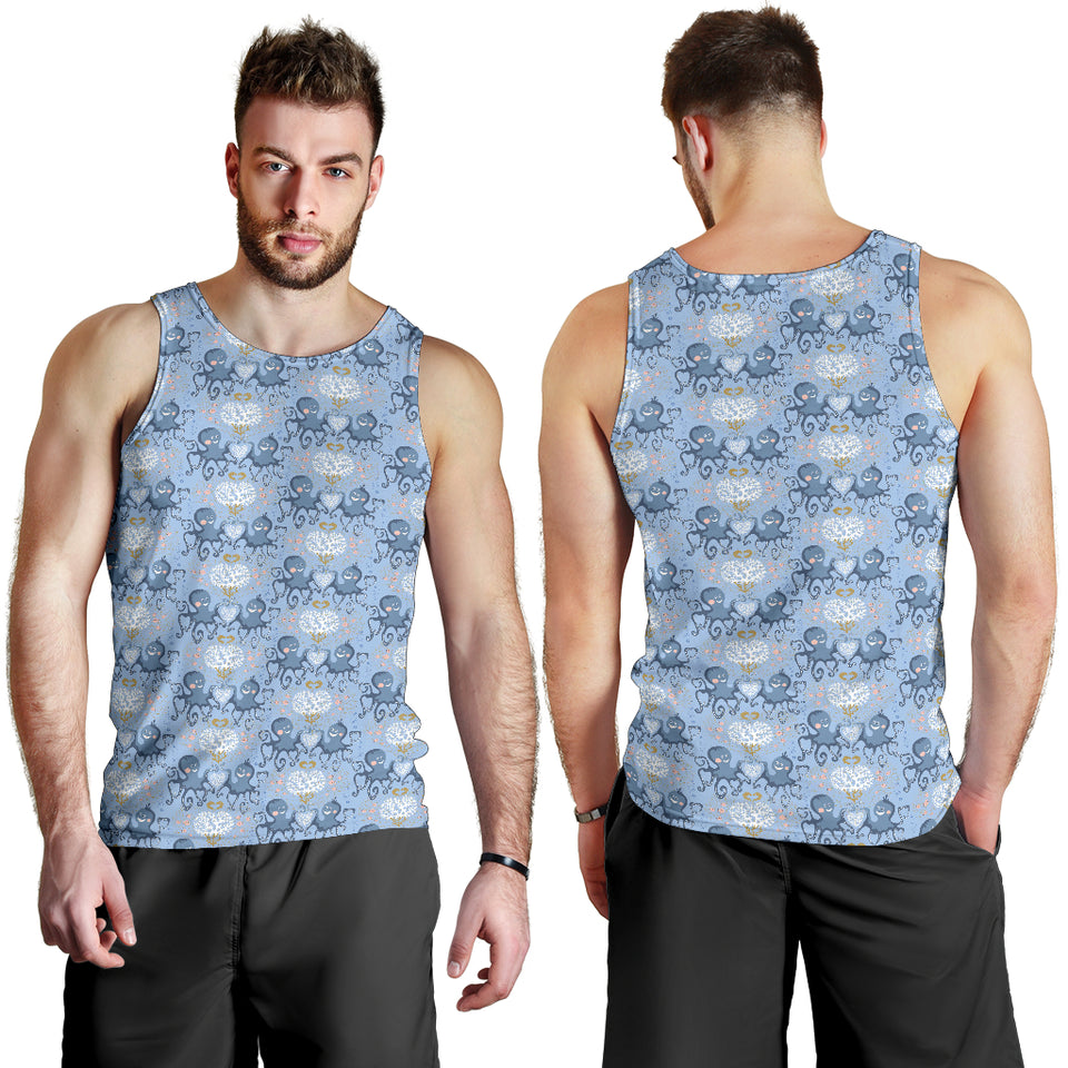 Octopus Heart Pattern Men Tank Top