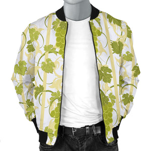 Grape Pattern Background Men Bomber Jacket