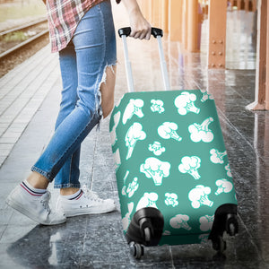 Broccoli Pattern Green background Luggage Covers