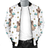 Unicorn Pug Pattern Men Bomber Jacket