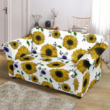 Sunflower Pattern Background Loveseat Couch Slipcover