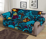 Halloween Pumpkin Cat Pattern Sofa Cover Protector