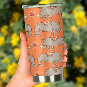 Rhino Pattern Theme Tumbler