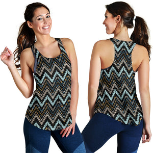 Zigzag Chevron African Afro Dashiki Adinkra Kente Women Racerback Tank Top