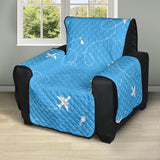 Airplane Pattern Blue Background Recliner Cover Protector