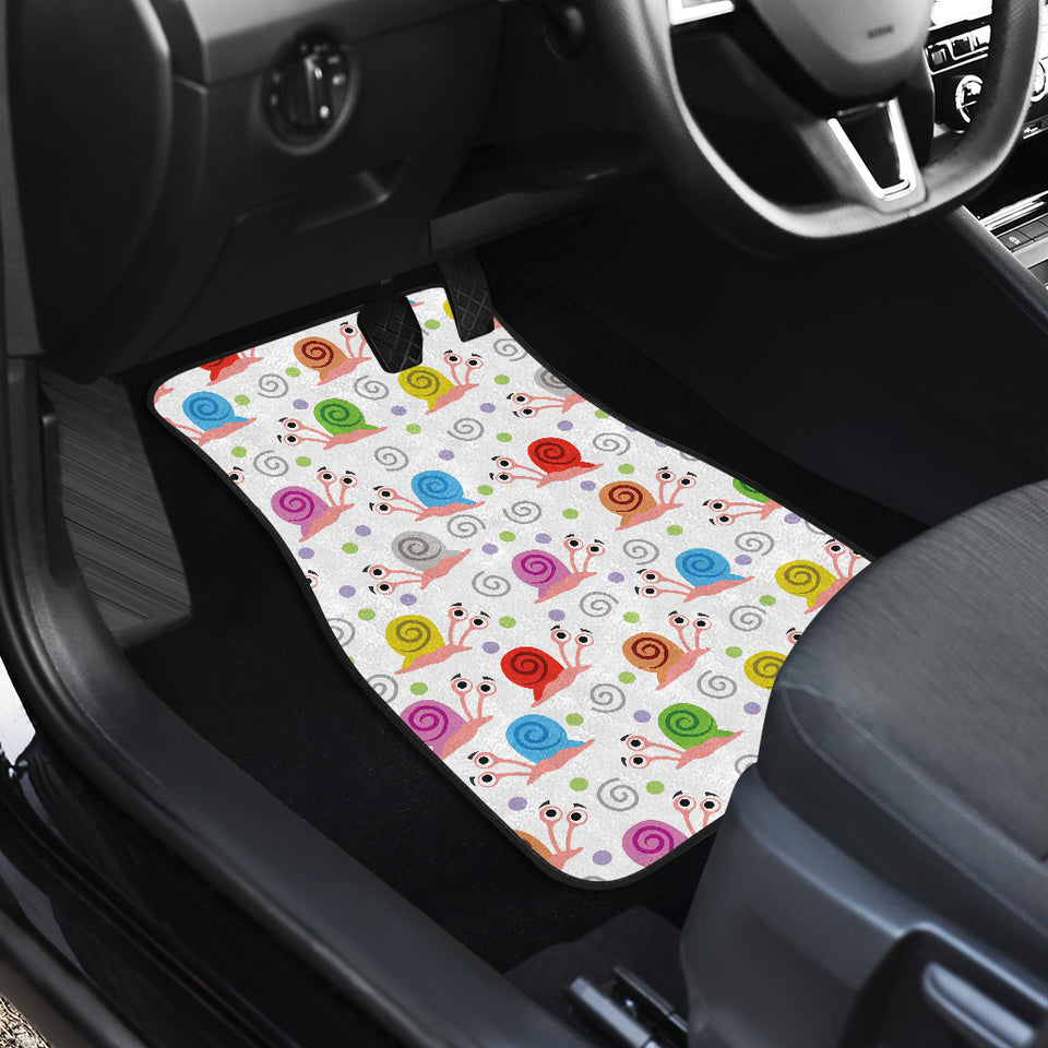 Snail Pattern Print Design 05 Front and Back Car Mats