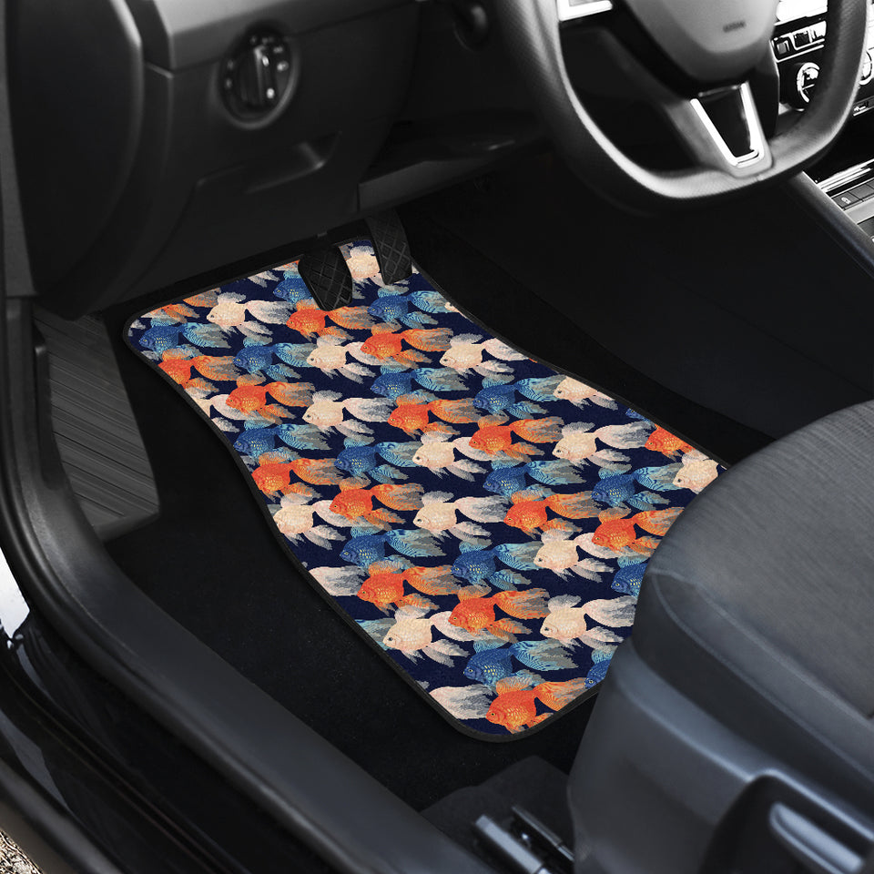 Goldfish Pattern Print Design 04 Front Car Mats