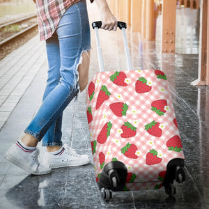 Strawberry Pattern Stripe Background Luggage Covers