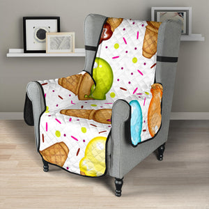 Color Ice Cream Cone Pattern Chair Cover Protector