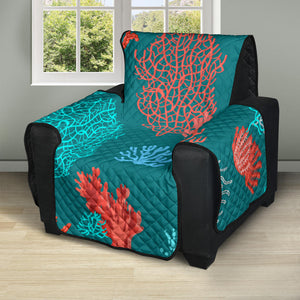 Coral Reef Pattern Print Design 04 Recliner Cover Protector