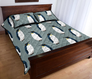 Penguin Pattern Theme Quilt Bed Set