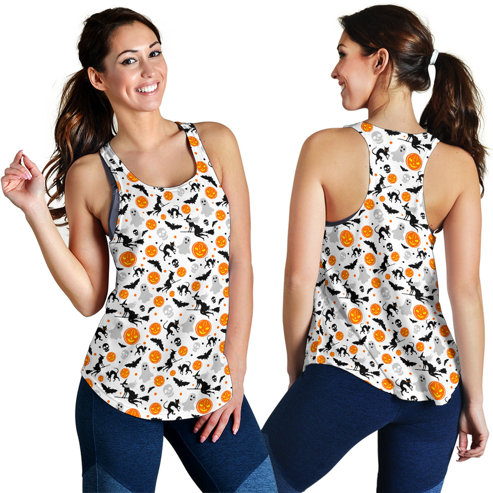 Halloween Pattern Women Racerback Tank Top