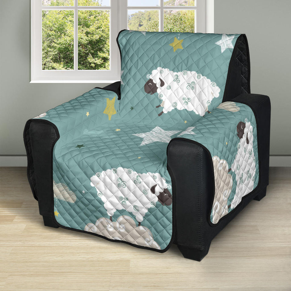 Sheep Sweet Dream Pattern Recliner Cover Protector